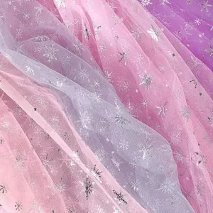 glitter snowflake frozen princess mesh