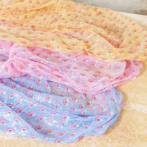 rainbow pattern sequin fabric for designers and DIY enthusiasts