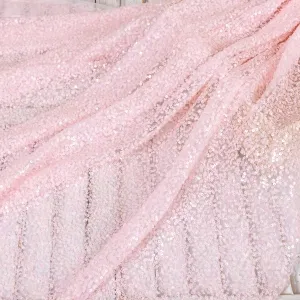 baby pink with some tangerine color 5mm sequin fabric