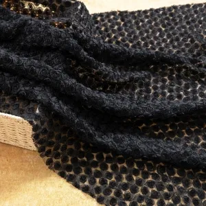 black rose floral fabric for prom dresses