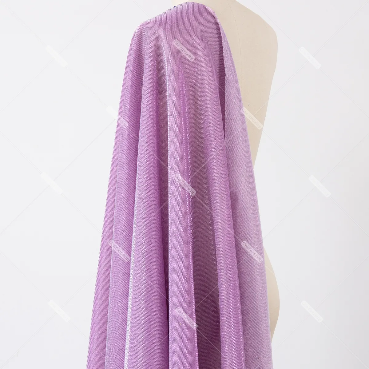 light purple stretch lurex glitter fabric for sale by the yard