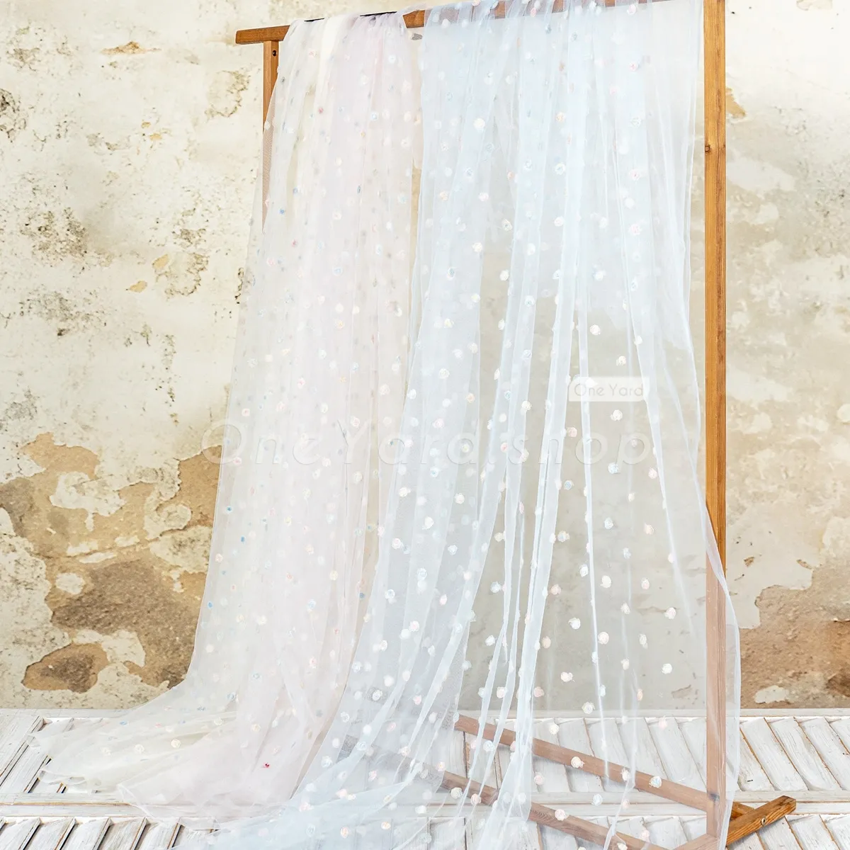 romantic and ethereal small 3D flower tulle fabric