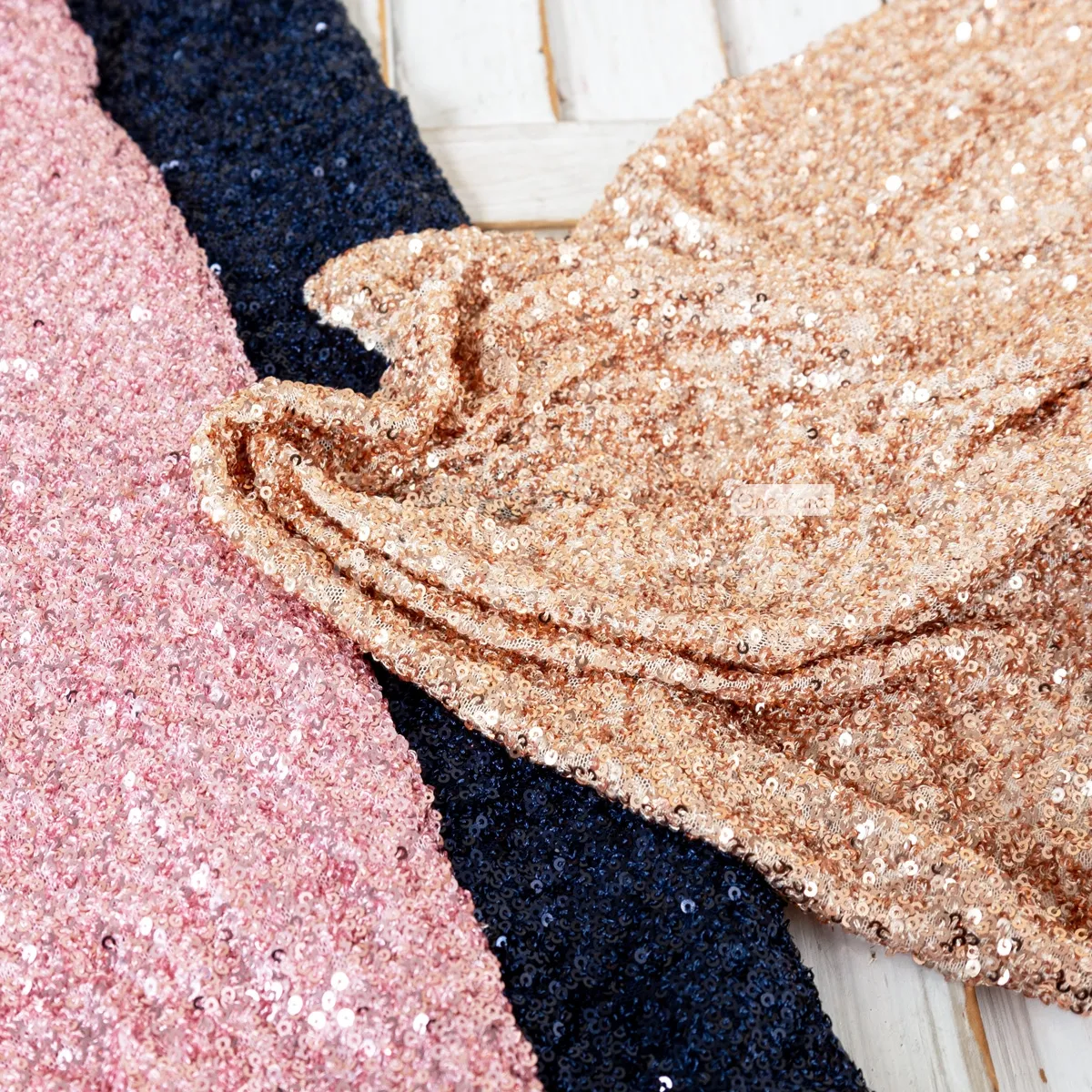 3mm micro sequins on a flexible mesh backing