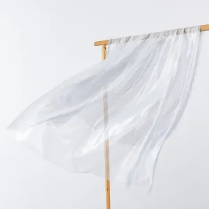 metallic shiny silver ethereal gauze