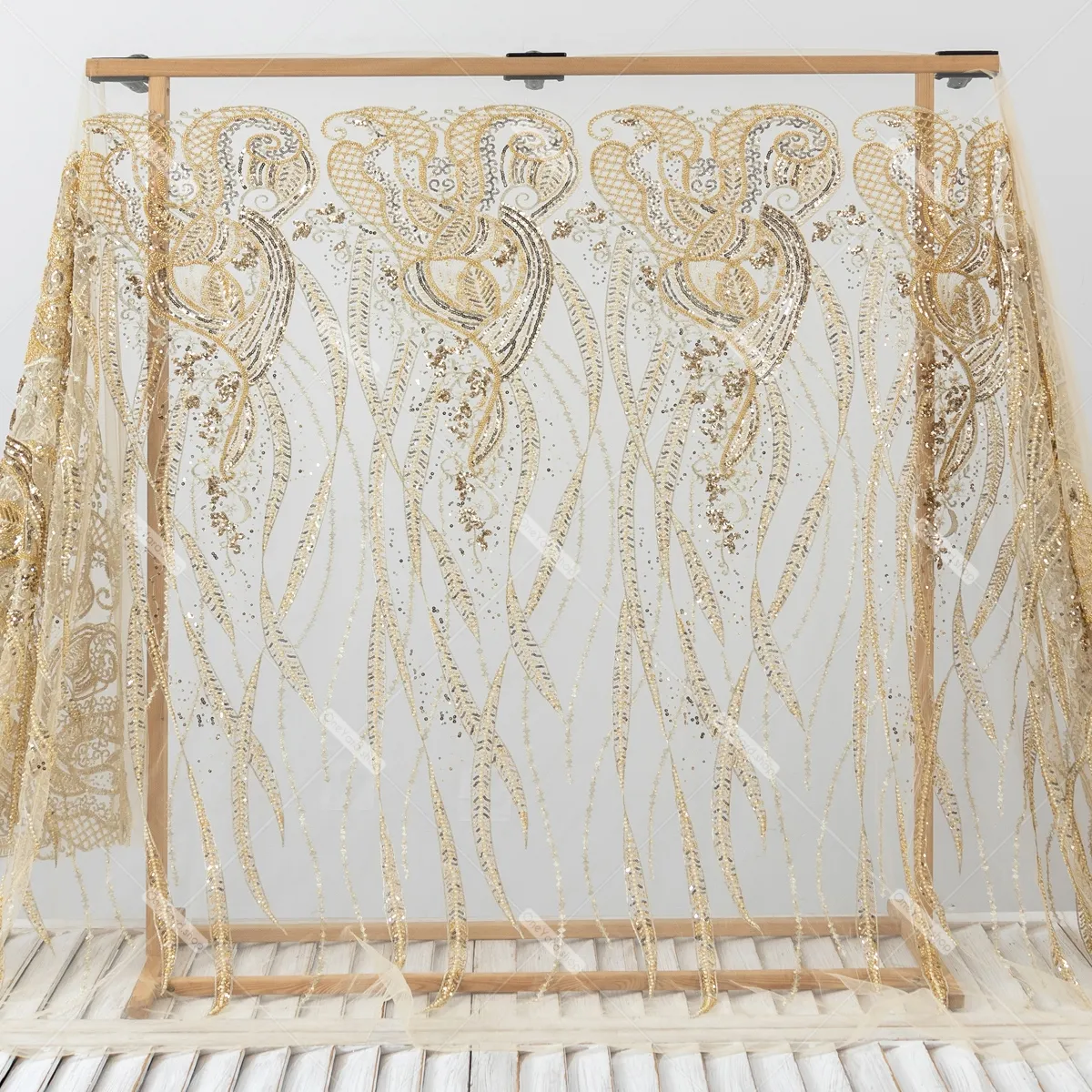 champagne abstract beading fabric champagne abstract beading fabric