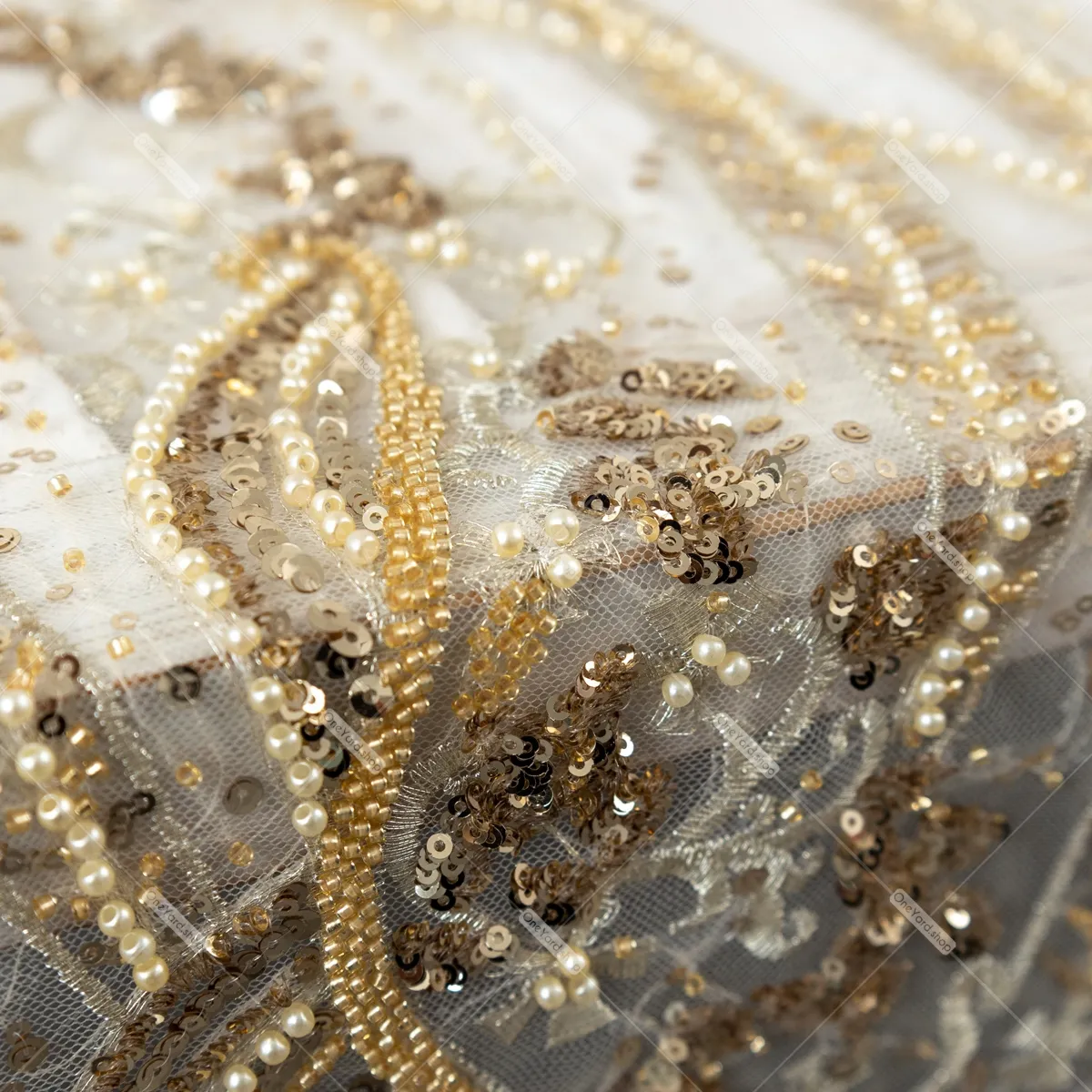 champagne metallic beading fabric champagne metallic beading fabric