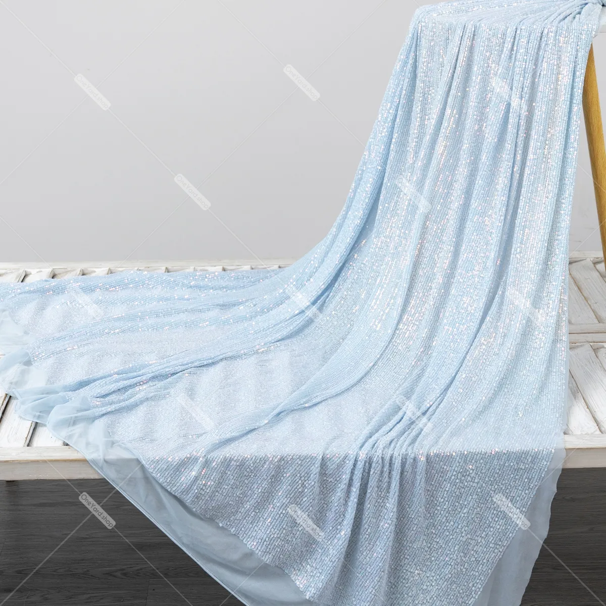 iridescent light blue striped sequin fabric by the yard iridescent light blue striped sequin fabric by the yard