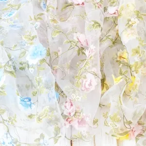 floral organza fabric