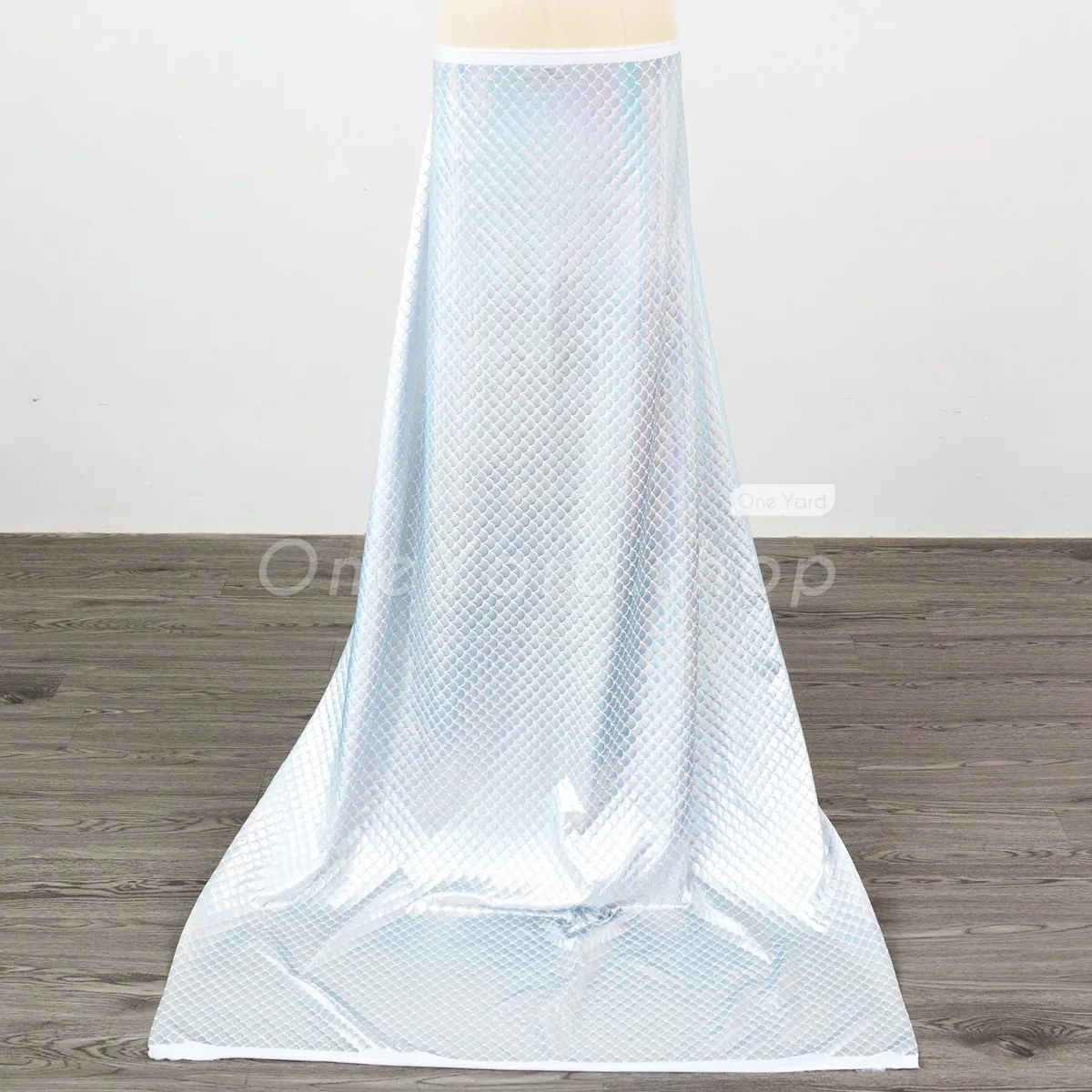silver white fish scale stretch mermaid lame material silver white fish scale stretch mermaid lame material