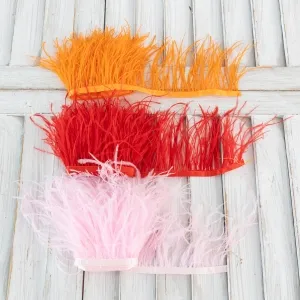 pink ostrich feather by the yard