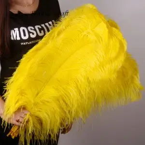 Fluffy ostrich feathers fabric for sale