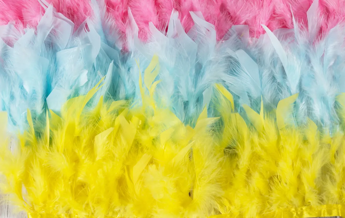 fluffy turkey feather trim