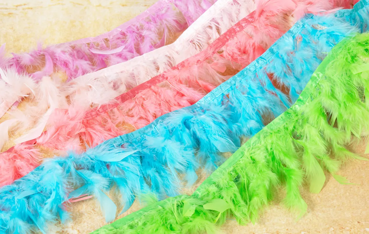 fluffy turkey feather trims