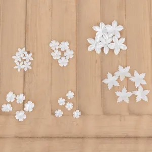 dyeable white small 3d flowers dress embellishment