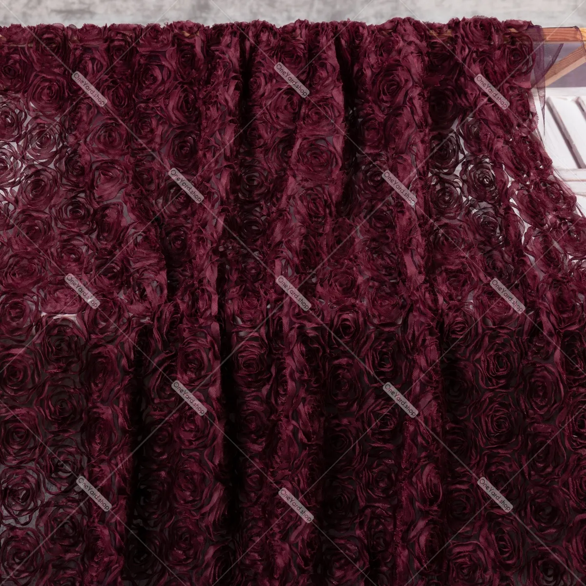 burgundy 3d mesh lace rosette for prom dance dresses burgundy 3d mesh lace rosette for prom dance dresses