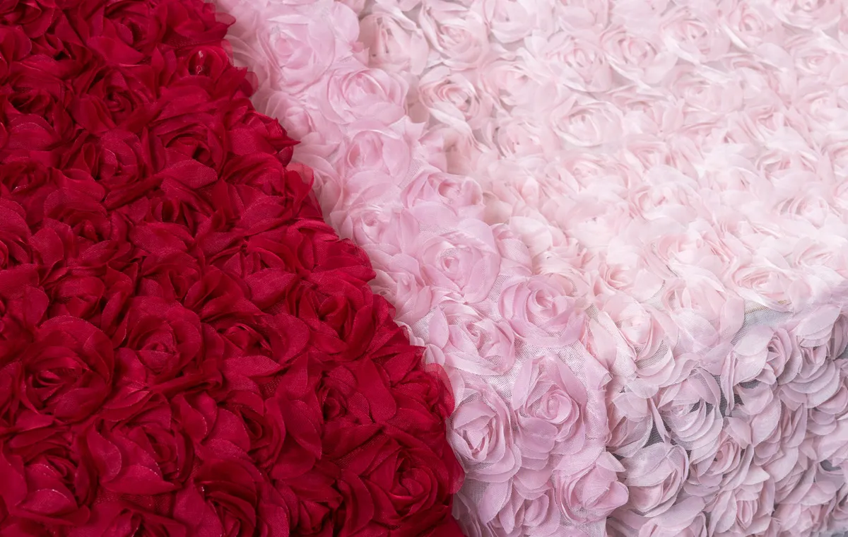 3D mesh rose blossom fabrics