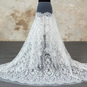 abstract pattern sequinned heavy thick winter lace