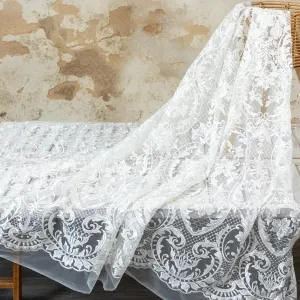 abstract pattern sequinned winter lace