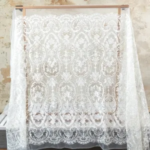 sequinned abstract pattern ivory winter lace