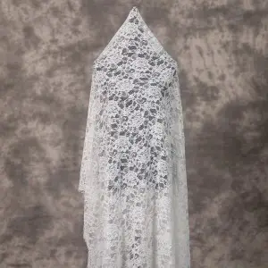 floral scalloped soft designer bridal lace fabric