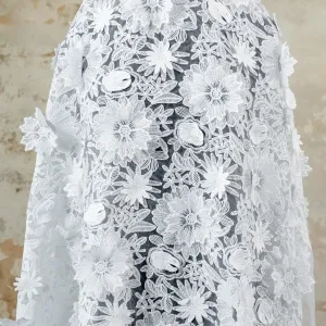 3d gaillardia flower organza lace