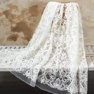 geometric pattern bridal lace fabric