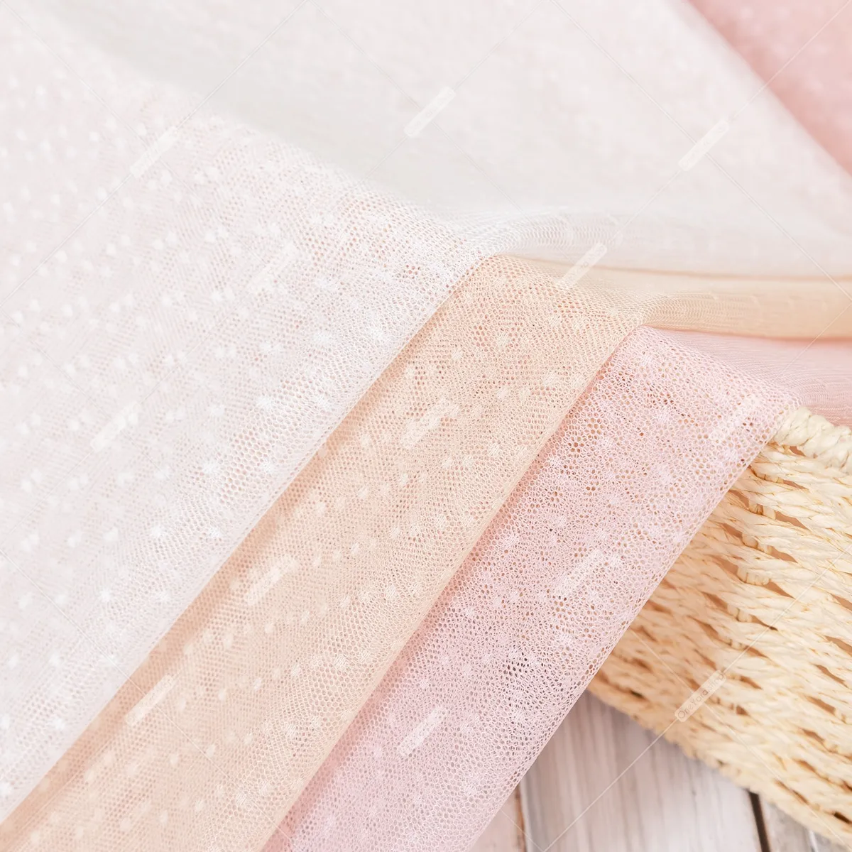 dotted soft mesh lace fabric