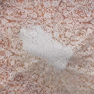 ivory geometric floral lace