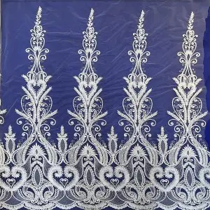 unique abstract geometric pattern bridal lace fabric