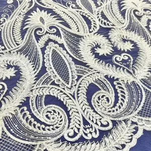 unique pattern lace material for making prom dress
