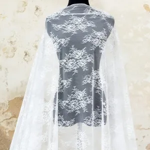 off white floral french chantilly lace