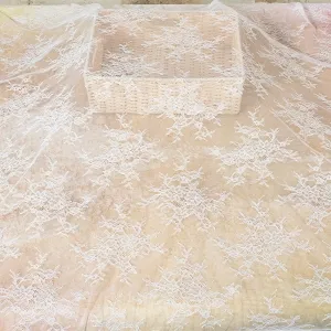 breathable classic floral alencon wedding lace fabric