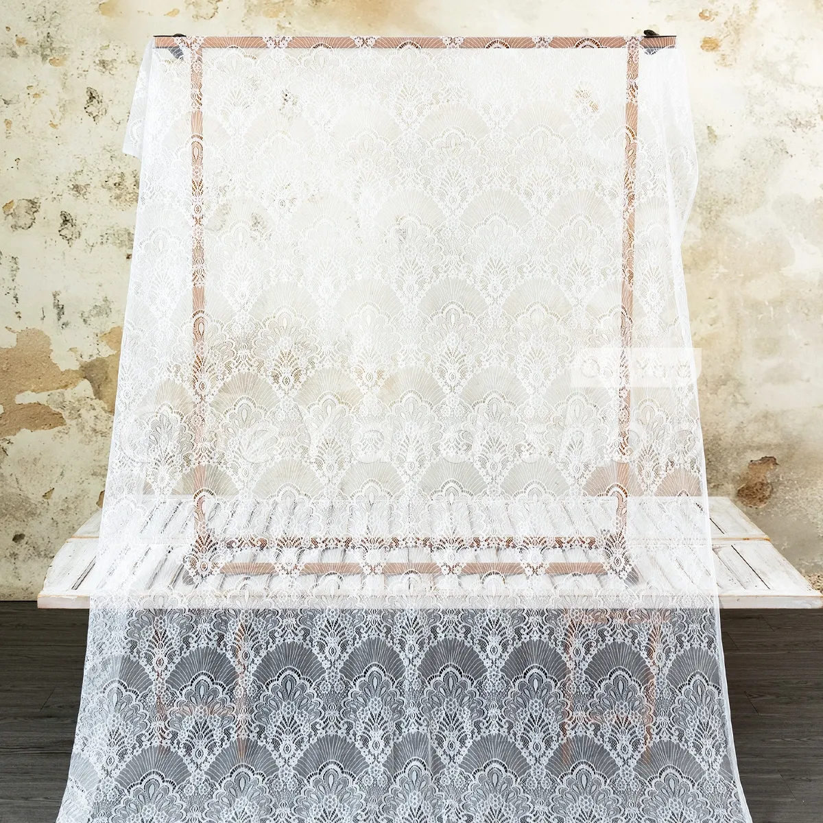 soft and beautifully delicate fan pattern flat lace soft and beautifully delicate fan pattern flat lace
