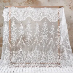 luxurious heavy beaded elaborate abstract pattern lace