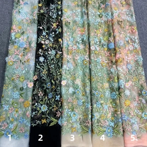 various flower blossom embroidery fabric color chart