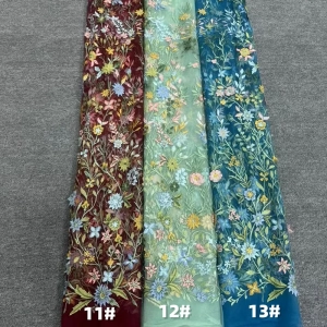 various flower blossom embroidery fabric color chart