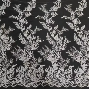 gorgeous sequinned flower plant lace fabric for dress