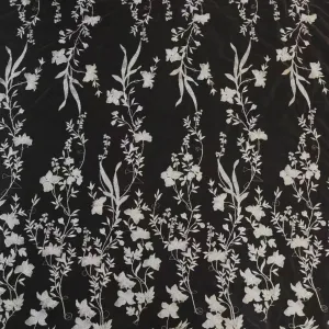 floral vine embroidery lace fabric for blossom costume
