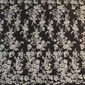 sparkly sequinned floral lace fabric for dressmaking