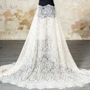 Designer Abstract Pattern Embroidery Lace Fabric By the Yard