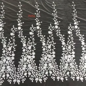 bohemian leaf vine pattern lace fabric by the yard