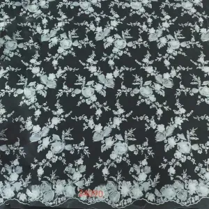 luxury 3d rose flower lace fabric for wedding dress
