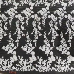 beautiful floral embroidery lace dressmaking fabric