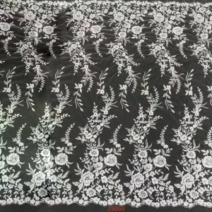 romantic floral embroidery lace fabric for formal gown