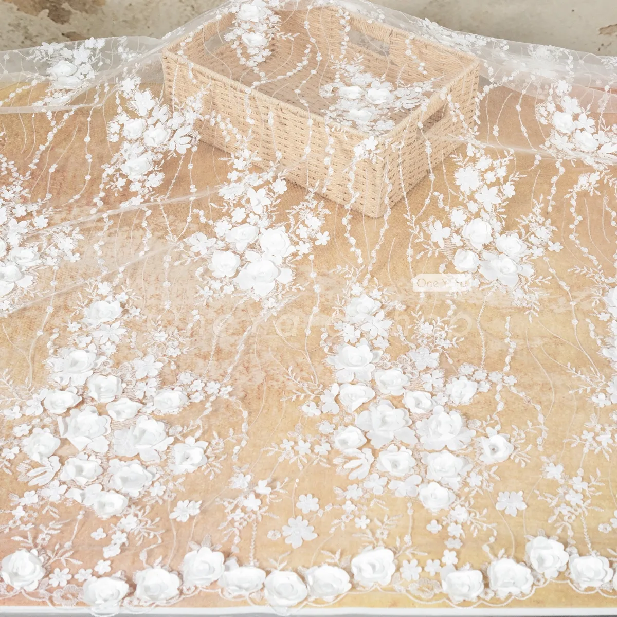 3d rosette flower embroidered lace 3d rosette flower embroidered lace