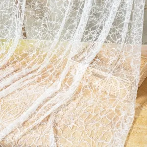 pearl sequin beading messy swirl lace