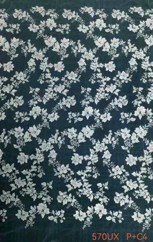 charming scattered floral embroidered mesh lace fabric