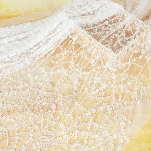 heavyweight beaded sequined lace fabric