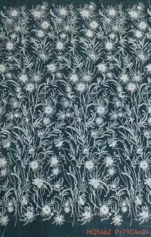 whimsical sunburst floral vine embroidered lace fabric