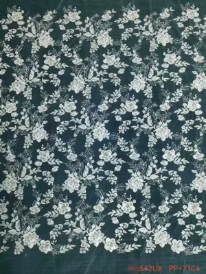 classic all over floral embroidered mesh lace fabric